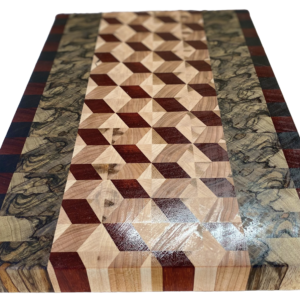 Custom Crafted 3D Red Padauk Cutting Board