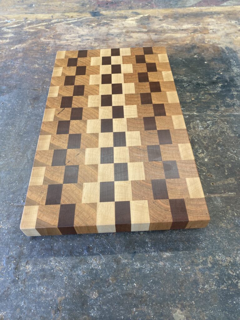 Custom Crafted Maple End Grain Cutting Board handcrafted by Fifeco Woodworks