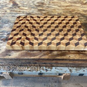 Custom Crafted 3D Red Padauk Cutting Board