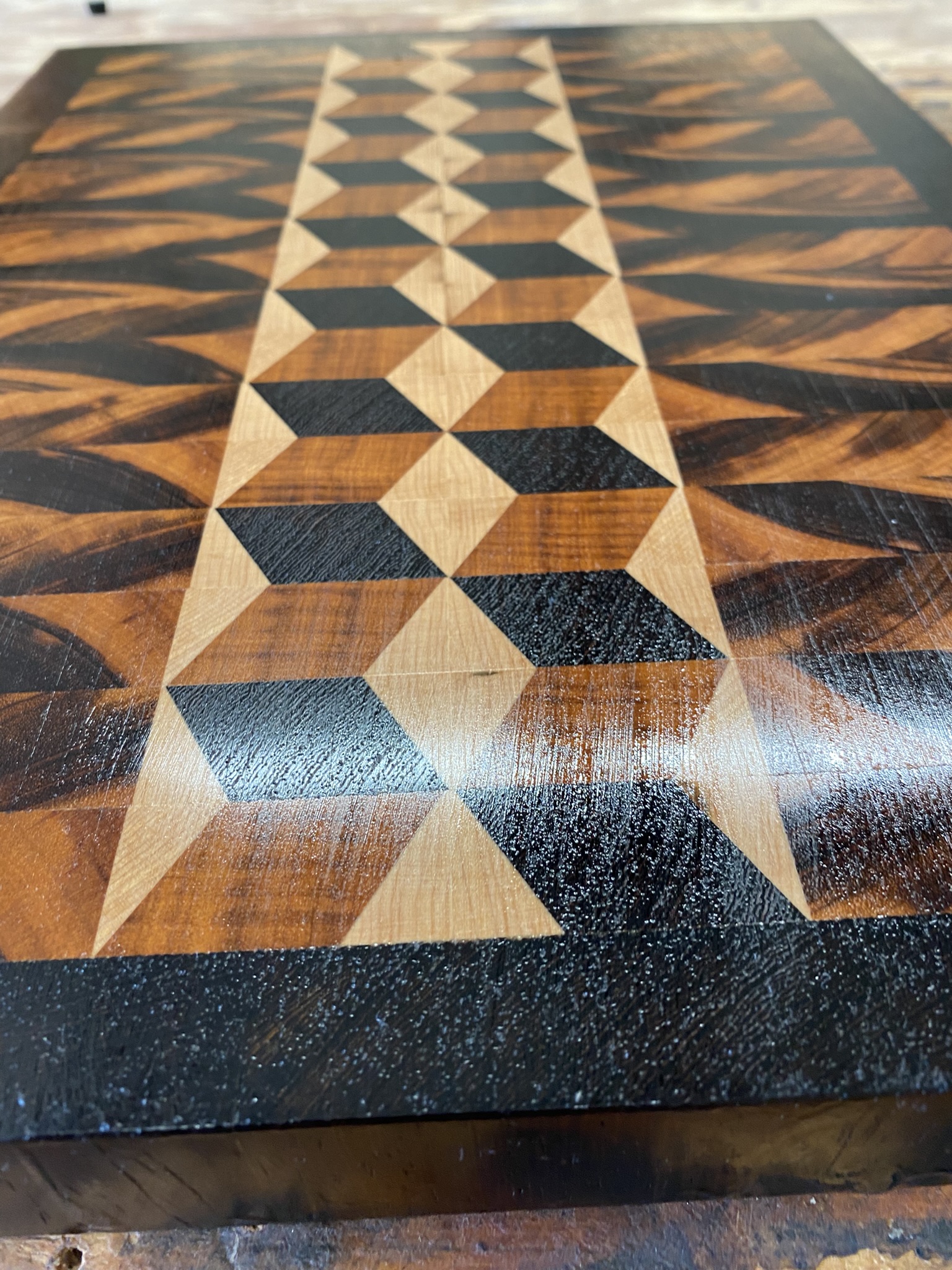 3D Cube Cutting Board – End Grain Butcher Block | Fifeco Woodworks