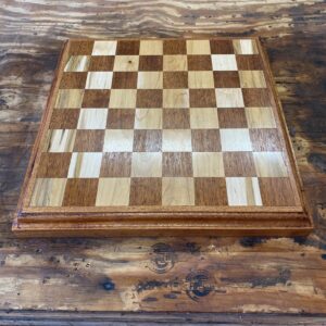 Handmade Wooden Chess Board | Maple & Mahogany | 13.5” x 13.5”