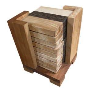 Wooden Drink Coaster Set of 9