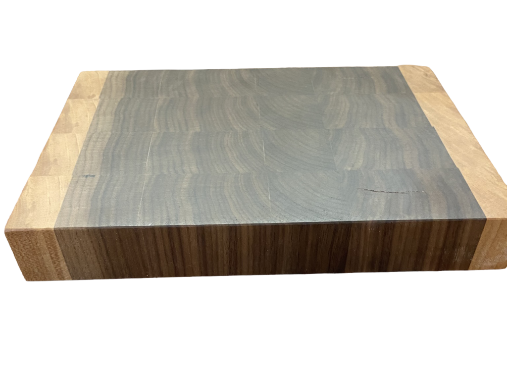 Handcrafted Black Walnut end grain cutting board by Fifeco Woodworks