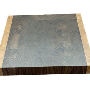 Handcrafted Black Walnut end grain cutting board with Cherry side borders by Fifeco Woodworks
